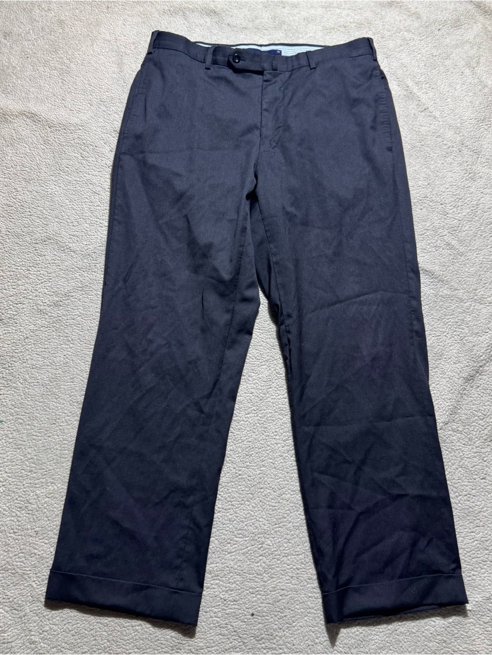 Incotex Pants Mens 33 Gray Dress Slack Super 100s 100% Wool High Comfort 33x28.5